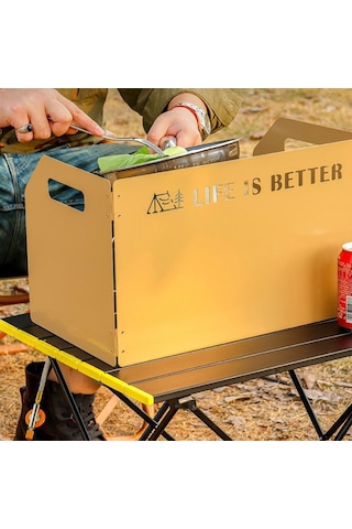 Yürüyüş İçin Kamp Soba Katlanabilir Ön Cam Üç Katlı Plaka Brülör Rüzgar Ekranı Haki