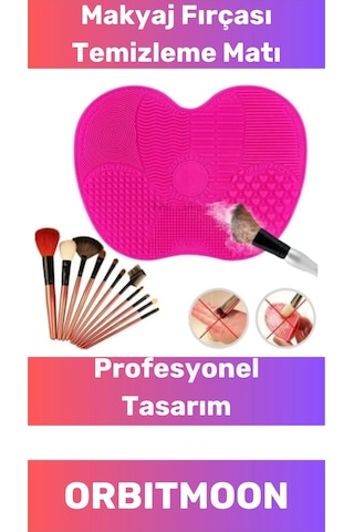 Özel Tasarım Pratik Silikon Yıkanabilir Kurutulabilir Makyaj Fırçası Süngeri Temizleme Matı Aparatı Çok Renkli