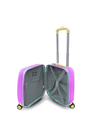 Coral High Sarı Yeşil Pembe Valiz Seti - Kız Çocuk Seyahat Ve Tatil - Çocuk Valizi Ve Bel Çantası Seti Çok Renkli