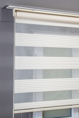 Pileli Krem Zebra Stor Kaliteli Güneşlik Perdeler