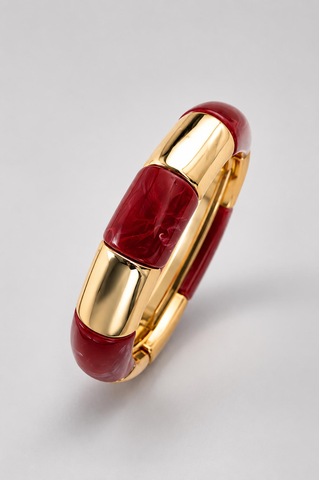 Bordo Gold Detaylı Bileklik