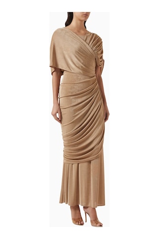 Ac By Aanchal Chanda Draped Maxi Kadın Elbise Bej