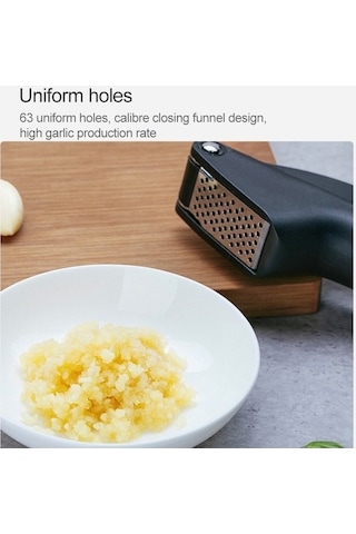 Fastbuy Manuel Kıyma Makinesi Xiaomi Youpin Huohou Sarımsak Presi Siyah, Pratik Sarımsak Doğrama Aleti Siyah