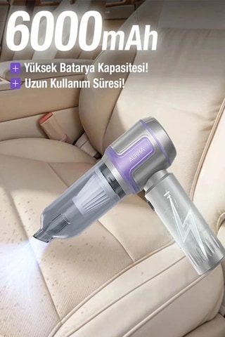 Kablosuz Taşınabilir Araç İçi El Süpürgesi 17000pa Güçlü Vakum 4 Ü 1 Arada Çok Amaçlı Temizlik 11147012