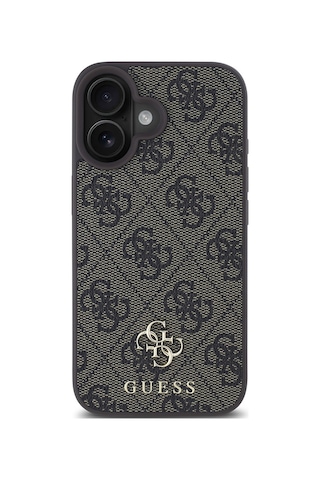 Apple iPhone 16 Plus Uyumlu Kılıf Guess Lisanslı Magsafe Şarj Özellikli Small 4g Classic Kapak Kahverengi