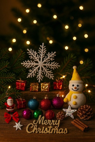 Yılbaşı Yeni Yıl Çam Ağaç Süsü 25 Parça Merry Christmas Yazılı Noel Dekoru Renkli Çam Ağacı Süsleri Çok Renkli