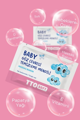 Tto Soft Baby Bebek Göz Çevresi Temizleme Mendili (Yenidoğan Bebeklerde Guvenle Kullanım)