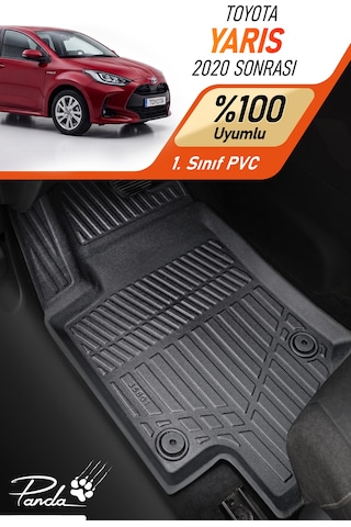 Siyah Toyota Yarıs 2020 Sonrası Uyumlu 4d Havuzlu Paspas Takımı