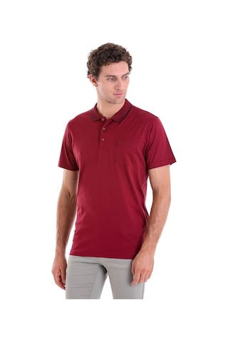 Hatemoğlu Bordo Regular Fit Düz 100% Pamuk Polo Yaka Tişört Bordo