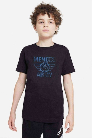 Qivi Shawn Mendes Army Baskılı Unisex Çocuk Siyah Tshirt