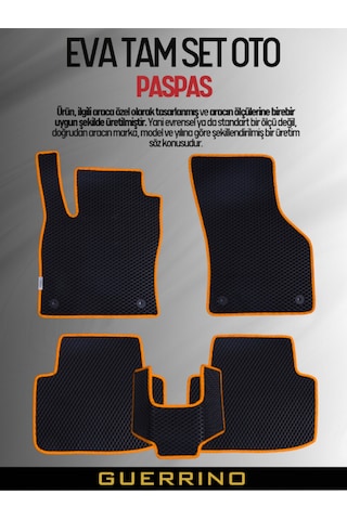 Skoda-super B- 2024-2025 İçin Eva İç Paspas Takımı Metal Topukluk Hariç