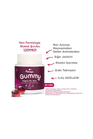 Mor Aronya Gummy-şekersiz 60 Adet