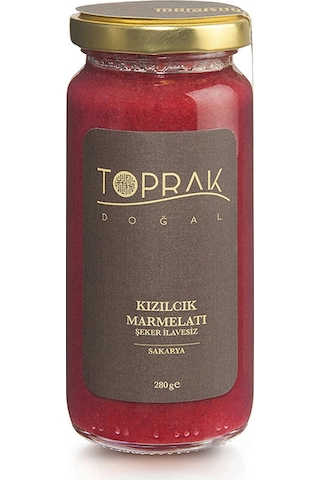 Toprak Doğal Şeker İlavesiz Kızılcık Marmelatı 280 G Toprak Doğal Şeker İlavesiz Kızılcık Marmelatı 280 G