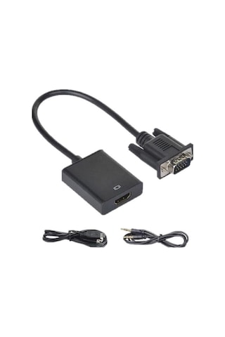 Maiyame Vga'dan Hdmı'ye Dönüştürücü Kablosu - Bilgisayar'dan Tv'ye Hd Video Ve Ses Aktarımı, Bölünmüş Tasarım