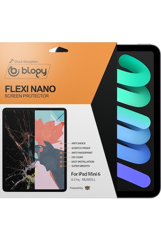 Blogy Apple Uyumlu iPad  Mini 6 Flexi Nano Ekran Koruyucu