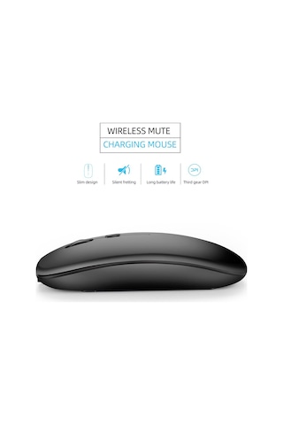 Mufunye Hxsj M90 Kablosuz Bluetooth 5.0 Ve 2.4g Çift Modlu Şarj Edilebilir Ergonomik Fare Gül Altını - 1600dpı Sessiz Tıklama 001