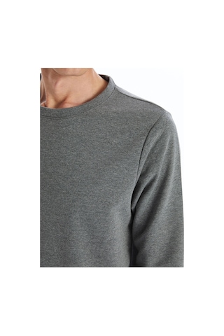 LC Waikiki Lc Waıkıkı Antrasit Bisiklet Yaka Uzun Kollu Erkek Sweatshirt