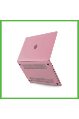 Vaveni Apple Uyumlu Macbook Pro 13 2021 Apple Uyumlu Macbook Buzlu Kapak - Pembe Arz