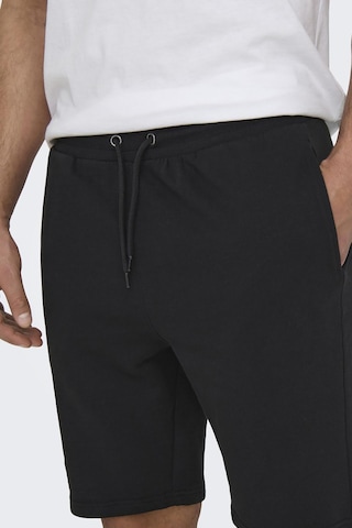 Only & Sons Erkek Onsneıl Belden Bağlamalı Pamuk Şort 22015623 Siyah