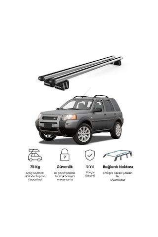 Pençe Land Rover Freelander 1997-2007 Ve Sonrası Uyumlu Gri Ara Atkı 109cm Port Bagaj Tavan Barı