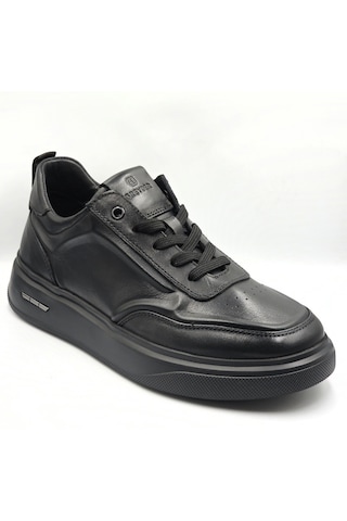 Greyder 64821 6k Siyah Hakiki Deri Erkek Casual Sneaker Ayakkabı