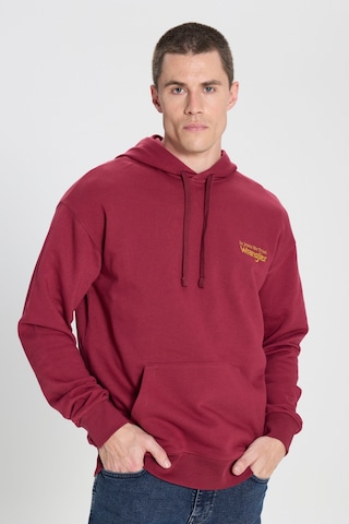 Wrangler Erkek Relaxed Fit Kapüşonlu Sweatshirt Bordo