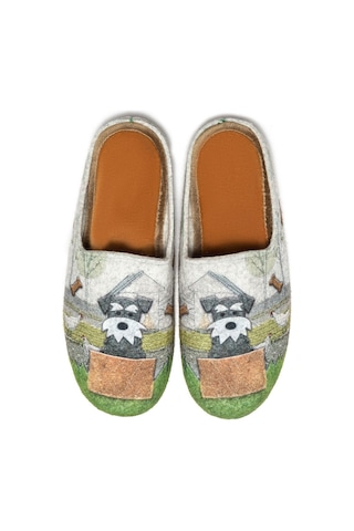 Twigy Köpek Kadın Ev Terliği Gri 36/41 CC0149D Çok Renkli