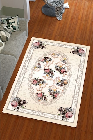 Pembe Renkli Göbekli Desen Lastikli Halı Örtüsü (545037400)