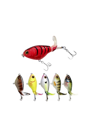 Neevoyu 75mm 17g Üst Su Süngerli Spinner Hard Bait - 6 Renkli Antikorozif İğneli 3d Gözlü Balık Yemi Seti