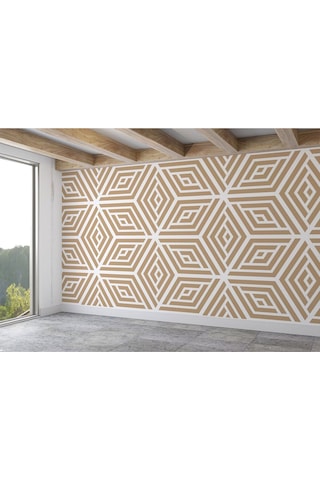 Pastel Renkli Geometrik Desenli Duvar Kağıdı-5784 Çok Renkli