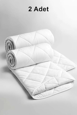 Niron Tek Kişilik Yorgan 2 Adet 155x215 Cm Mikrofiber Kumaş, 200 G/m² Silikon Elyaf Dolgu Beyaz