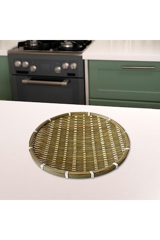 Suntek Parti Bahçe Için Bambu Sepet Tepsisi 30 CM