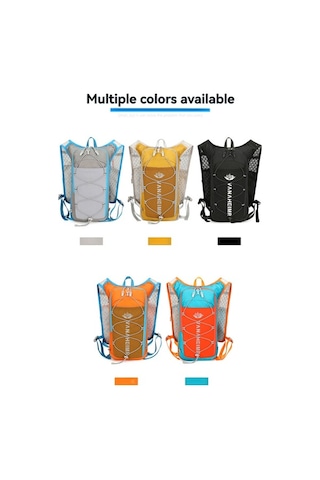 Fortunelane Gündüz/gece Spor Çantası: Su Geçirmez Nylon, Yansıtıcı, Su Bladder Uyumlu, Bisiklet İçin Çift Omuzlu - Gri Gri Gri