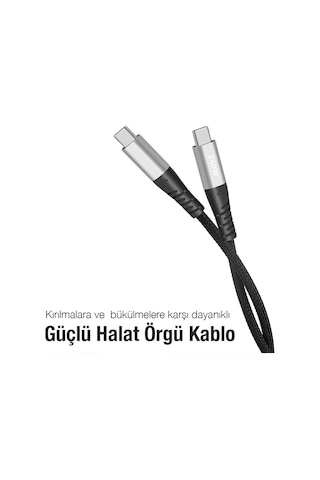 Ally 36435 240 W Type-C To Type-C Hızlı Data ve Şarj Kablosu
