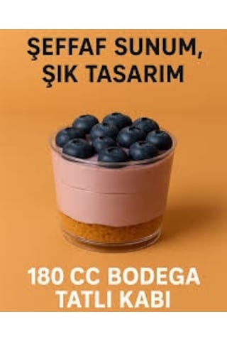 Tatlı Kabı Kasesi Kristal Kapaklı 180 Cc 30 Adet
