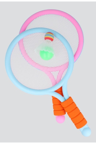 Çocuk Plaj Tenisi Badminton Raketi Seti Fileli Yeni Başlayanlar İçin