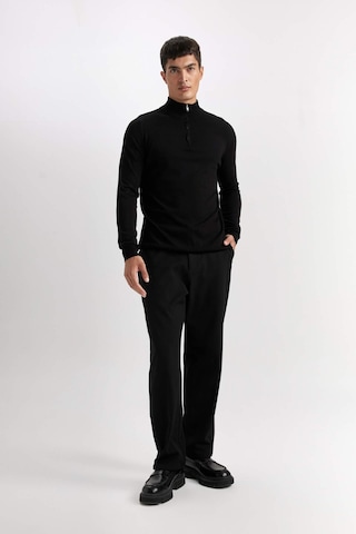 DeFacto Standart Fit Dik Yaka Yarım Fermuarlı Yumuşak Dokulu Premium Triko Kazak D0624AX24AUBK81