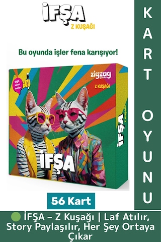 Eğlenceli Kız Erkek Grup Arkadaş Ortamı Genç Nesil Yeni Dönem Komik Kart Oyunu İfşa-z Kuşağı 56 Kart