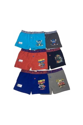 Tutku Erkek Çocuk Baskılı Boxer 6'Lı