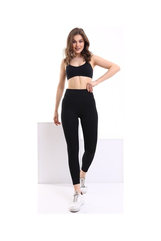 Winmoda34 Kadın Yüksek Bel Push-up Tayt Siyah