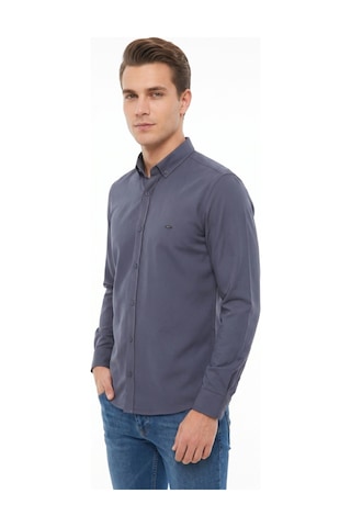Artı Erkek Spor Slim Fit Uzun Kol Likralı Gömlek Bgl-st05465 Füme