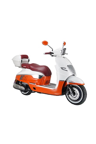 Arora Malibu 125 Cc Hava Soğutmalı Scooter Beyaz Turuncu 2024