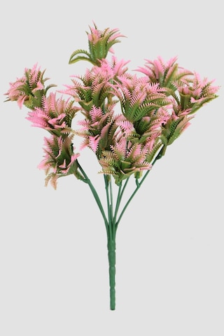 Yapay 7 Dal Plastik Mini Sıkas Demeti 28 Cm Pembe
