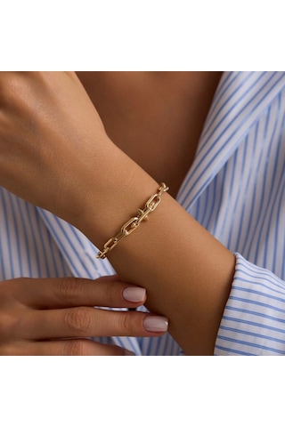 Sembolgold 14 Ayar Hallow Bileklik İtaly 5 Mm 20 Cm T14354 Renkli