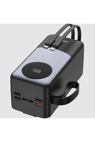 Venandin Opulix Pwb50a1 50.000 Mah Led Göstergeli 22.5w Hızlı Kendinden Kablolu Powerbank Siyah Venandin Opulix Pwb50a1 50.000 Mah Led Göstergeli 22.5w Hızlı Kendinden Kablolu Powerbank Siyah