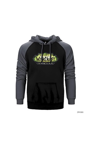 World Of Warcraft Legion Logo Sarı Renk Reglan Kol Sweatshirt / Hoodie