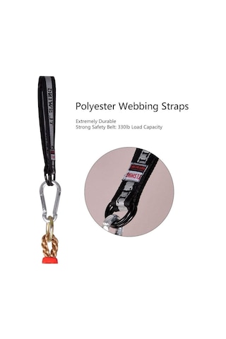 2 Adet Ağaç Salıncak Kayışları Asılı Kit Güçlü Güvenlik Kayışı, Ağaç Salınım Hamakları İçin Ahşap