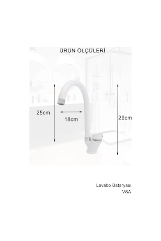Beyaz Yağmurlama Tepe Duş Seti Banyo Lavabo Batarya Set Yeni Nesil Sürgülü Duş Seti Beyaz