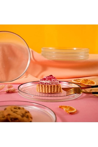 Fecra Loren 6 Parça Servis Seti 21 Cm Siyah Fileli