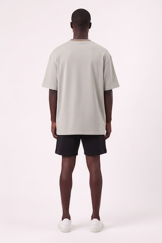 Blow Up Siyah Lakers Yazılı Gri Oversize Erkek T-shirt 11214 SİYAH